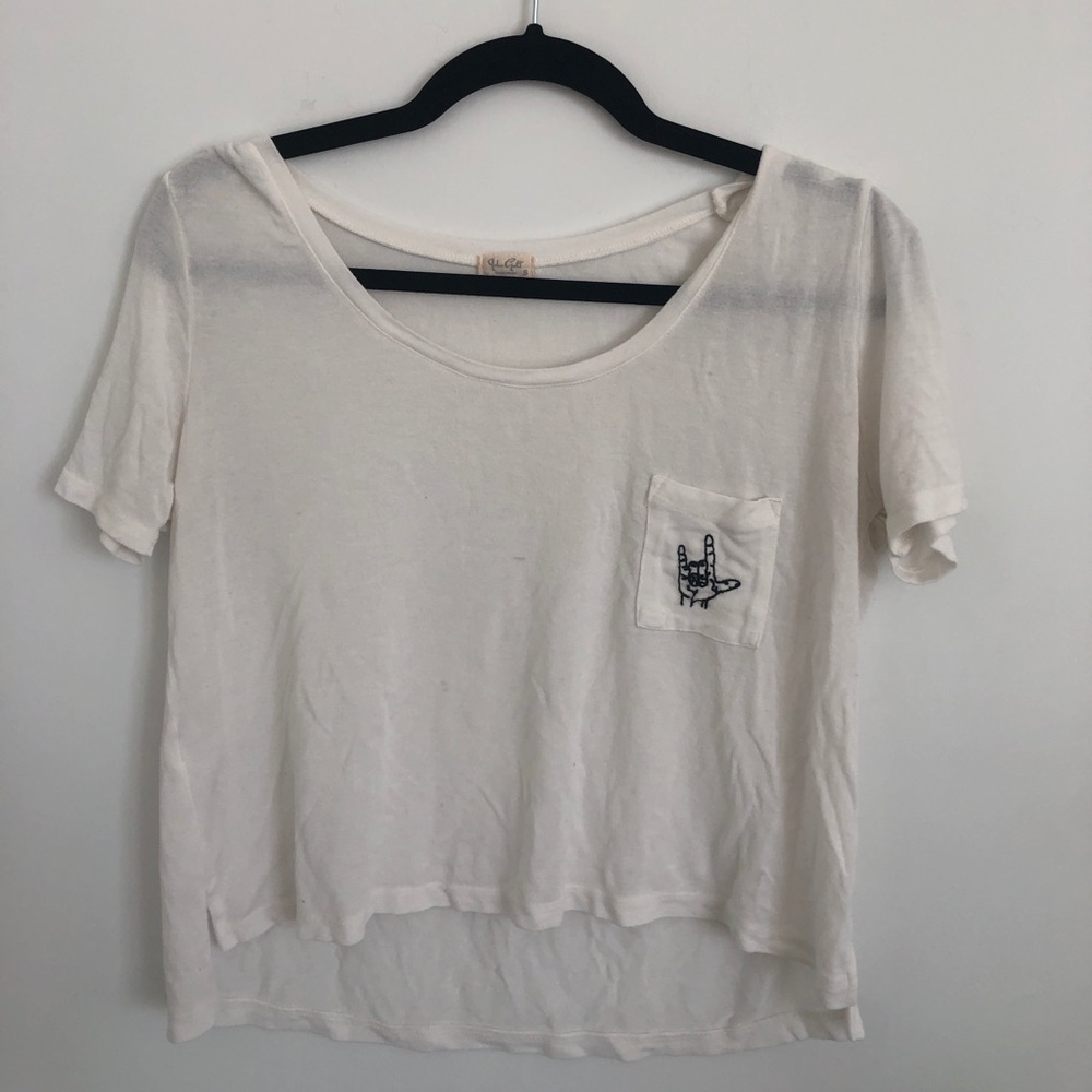 Super soft brandy Melville t shirt with hand sign
